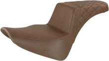 SADDLEMEN Step-Up Seat - Rear Lattice Stitch - Brown 818-33-173BR