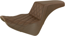SADDLEMEN Step-Up Seat - Front Lattice Stitch - Brown 818-33-172BR