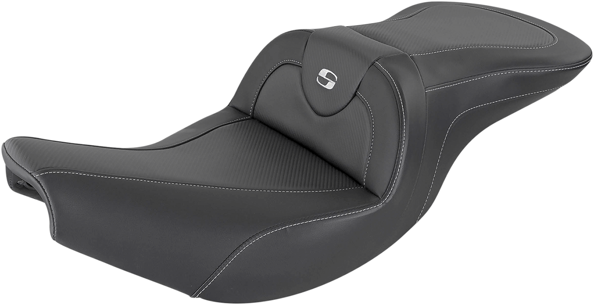 SADDLEMEN Roadsofa™ Seat - Carbon Fiber - Without Backrest - Black - Indian I14-07-185