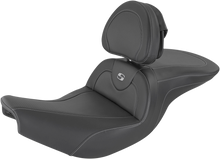 SADDLEMEN Heated Roadsofa™ Seat - Carbon Fiber - With Backrest - Black - Indian I14-07-185BRHCT