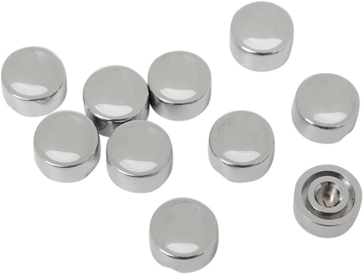 DRAG SPECIALTIES Handlebar Switch Button Caps - Horn/Start - Short - Chrome 17927-HC3