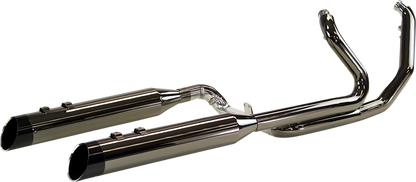 KHROME WERKS 2-into-2 Dominator Exhaust System with 4-1/2" Mufflers - Eclipse® - FL 201445