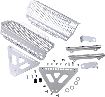DEVOL Radiator Guards - Brushed Aluminum - KTM/Husqvarna 0101-3403