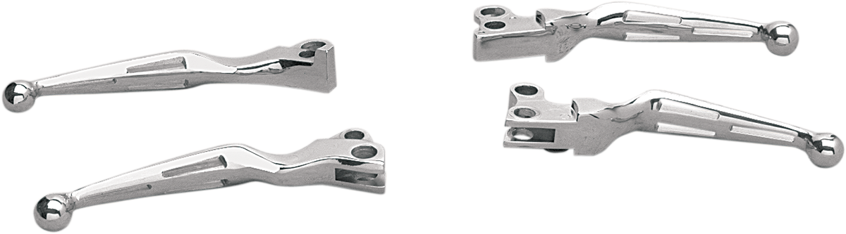 DRAG SPECIALTIES Slotted Wide Blade Lever Set - Chrome 07-0571-BC307