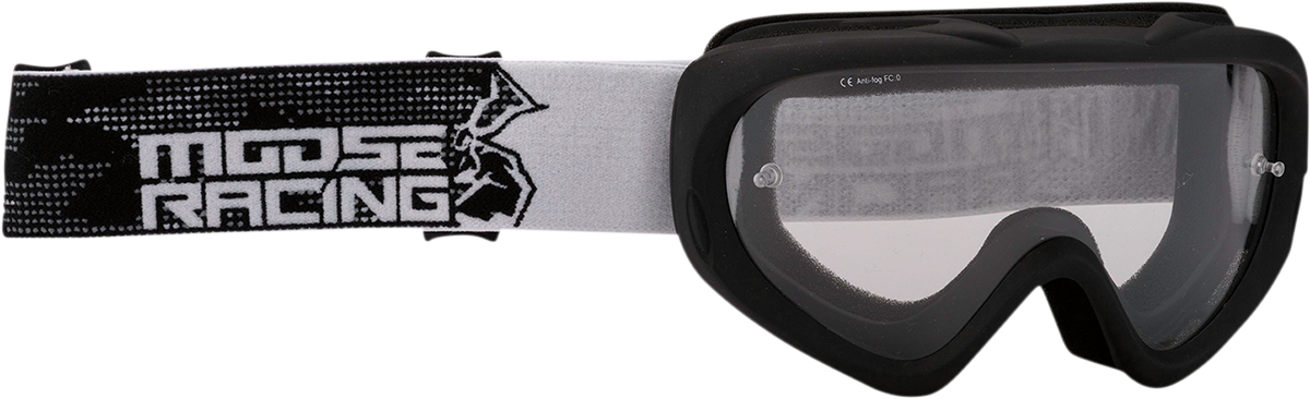 MOOSE OFFROAD Youth Qualifier Goggle - Agroid - Stealth - Clear Lens 2601-2660