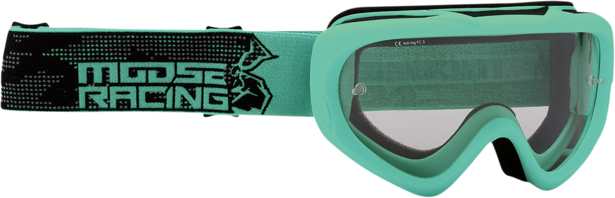MOOSE OFFROAD Youth Qualifier Goggle - Agroid - Mint - Clear Lens 2601-2664