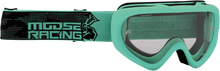 MOOSE OFFROAD Youth Qualifier Goggle - Agroid - Mint - Clear Lens 2601-2664