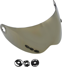 BILTWELL Lane Splitter Shield - Gen 2 - Gold Mirror 1112-222