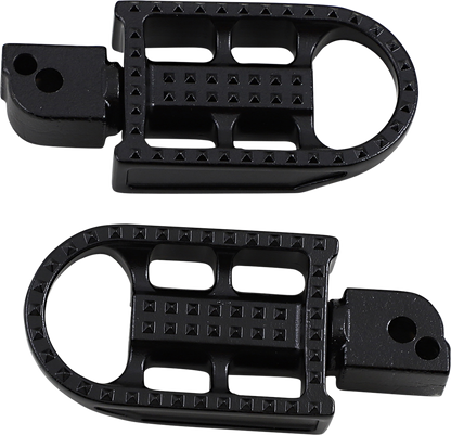 BILTWELL Mushman Foot Pegs - Standard - Black Electroplated 7002-201-04