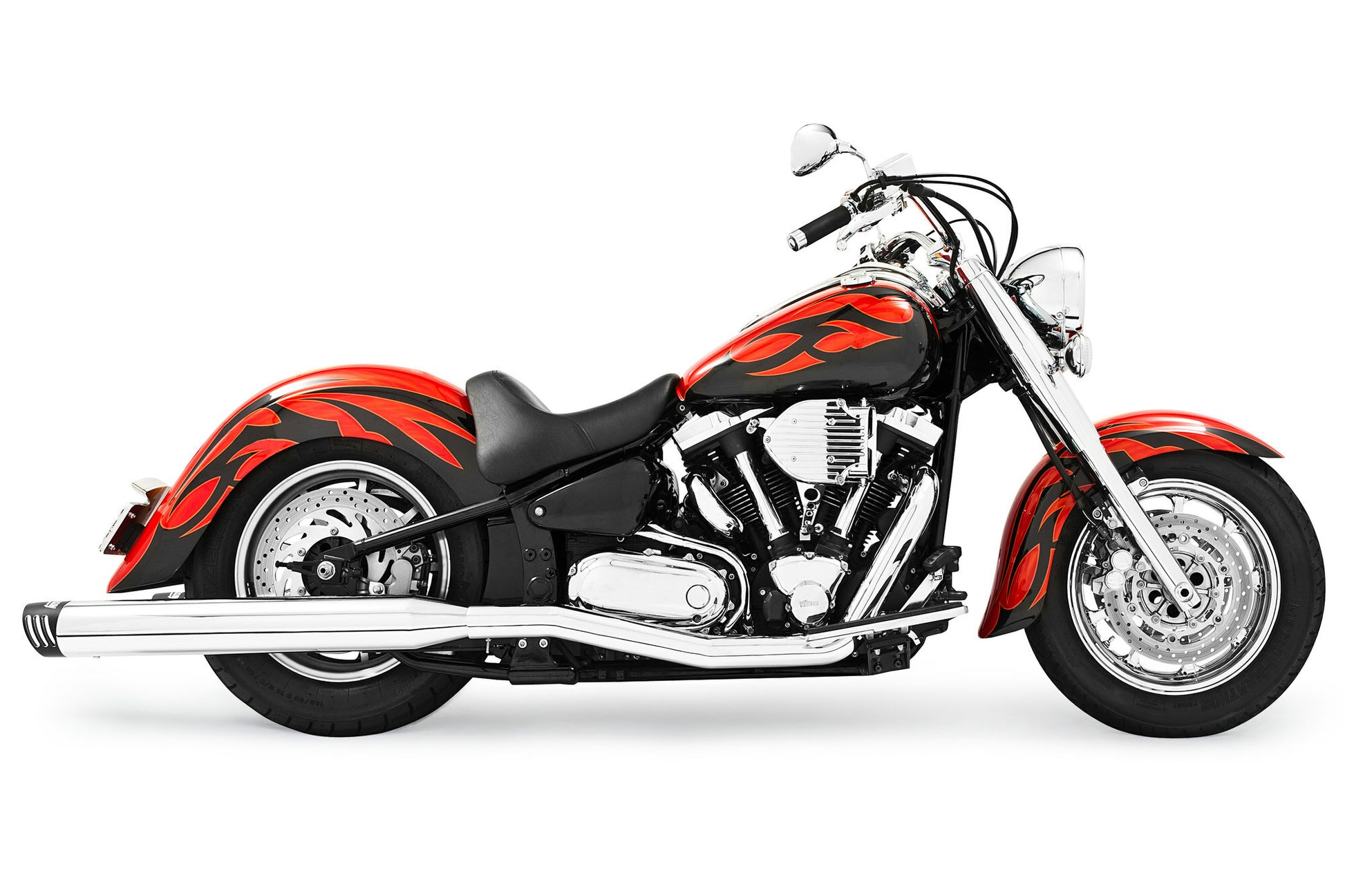 Duals W/4" Muffler Chrome/Black Roadstar 1600 170