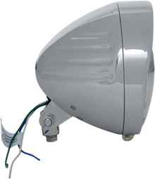 DRAG SPECIALTIES Headlight with Visor 6-1/2" - Grooved 20-0338-BXLB1