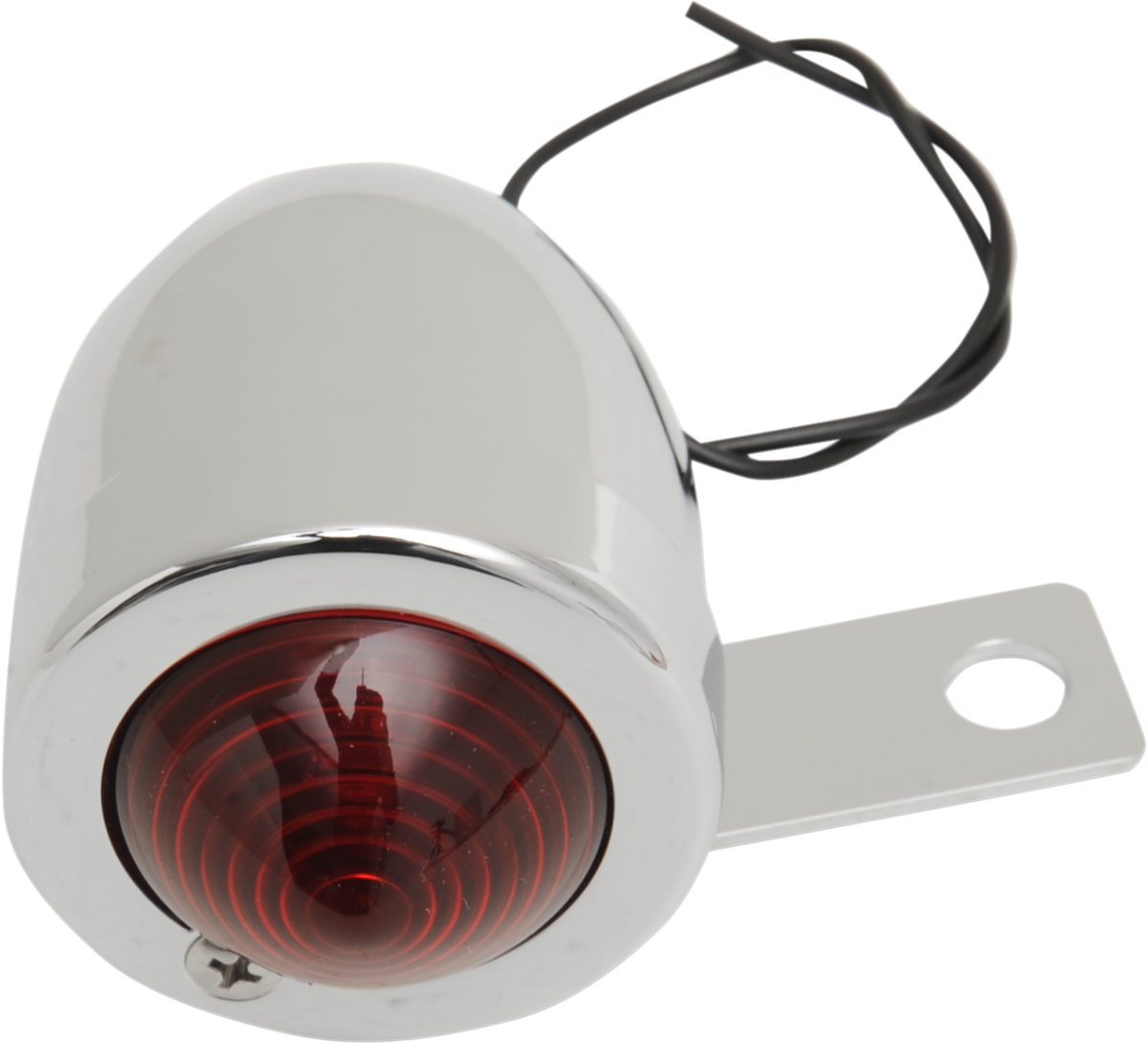 DRAG SPECIALTIES Bullet Light with Mount - Right - Red Lens - Chrome 162084-BC207
