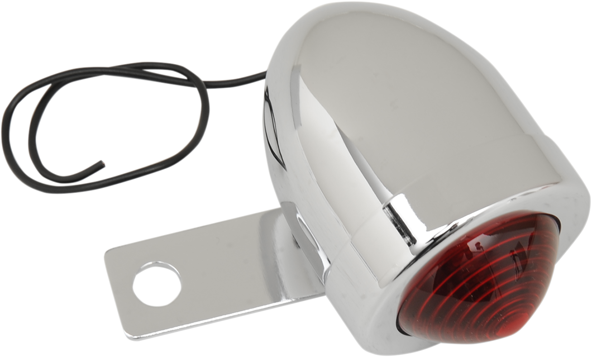 DRAG SPECIALTIES Bullet Light - Side-Mount - Left - Red Lens - Chrome 162092-BC207