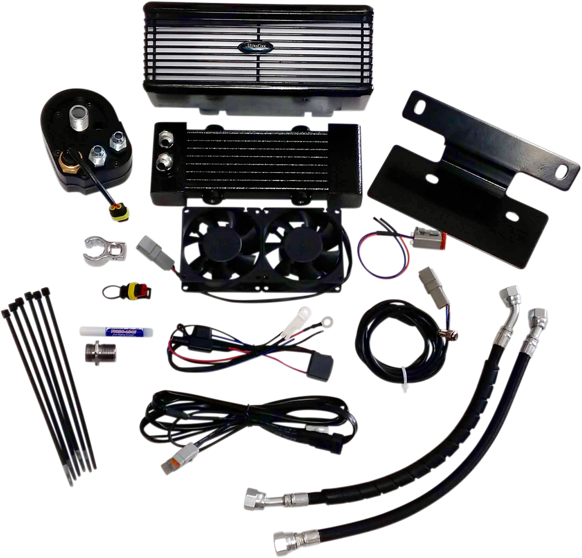 ULTRACOOL Oil Cooler Kit - Black - Touring RF-2G