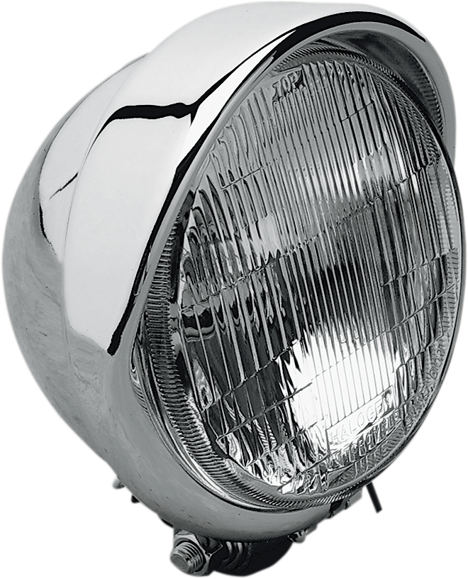 DRAG SPECIALTIES Headlight with Visor- H-4 - 5-3/4" - Chrome 206002HDV-BXLB2