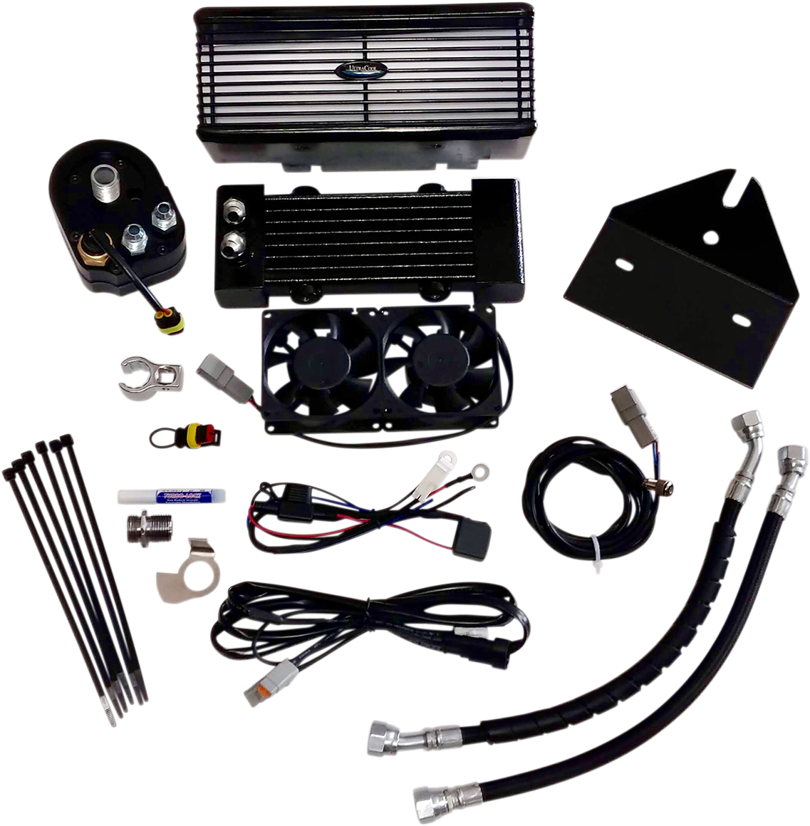 ULTRACOOL Oil Cooler Kit - Gloss Black - Dyna DY-1G