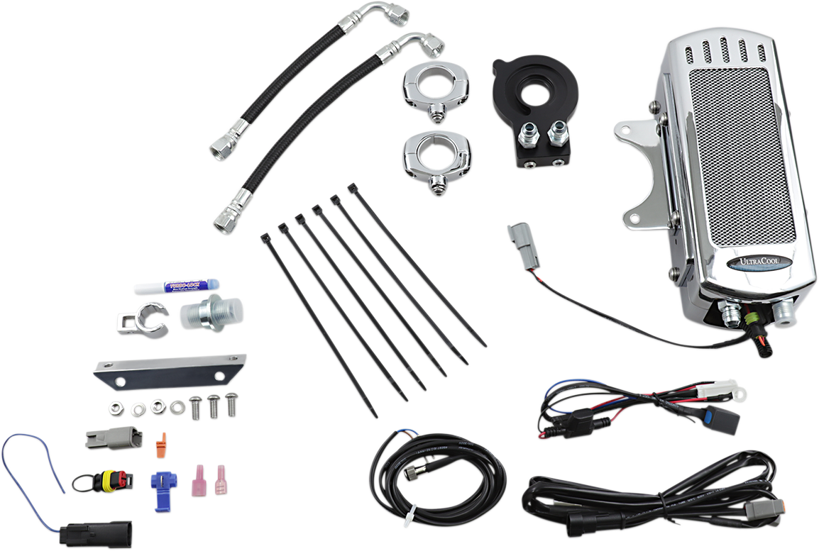ULTRACOOL Side Mount Oil Cooler Kit - Chrome - M8 Softail SMS8-1C
