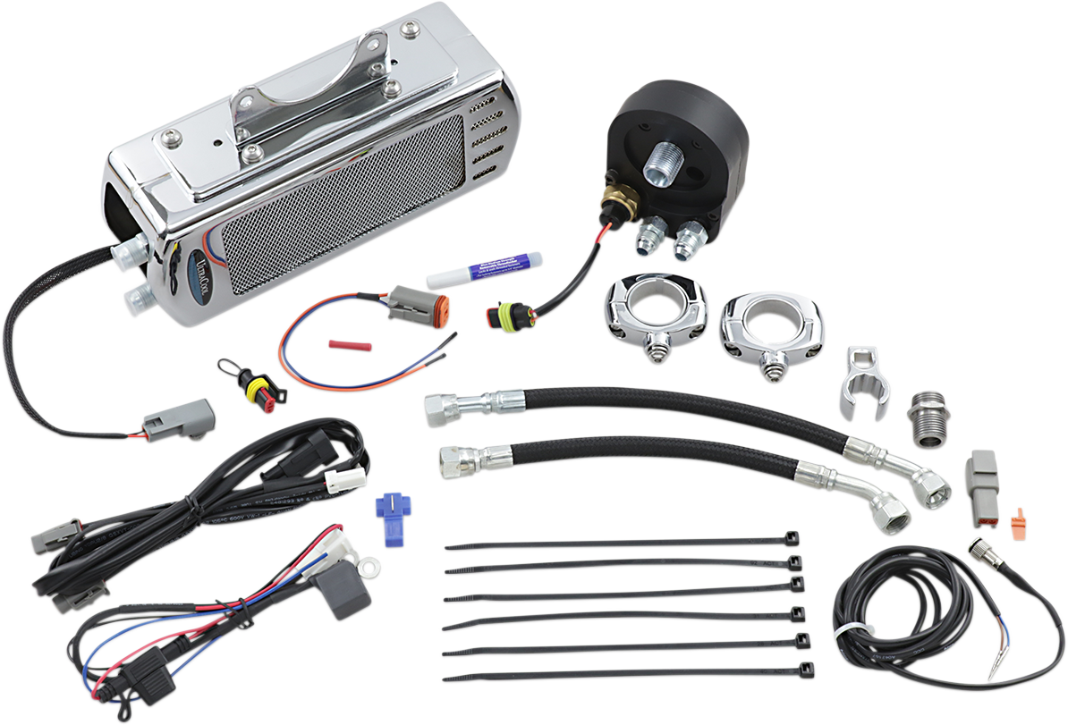 ULTRACOOL Side Mount Oil Cooler Kit - Chrome - Touring SMT-2C
