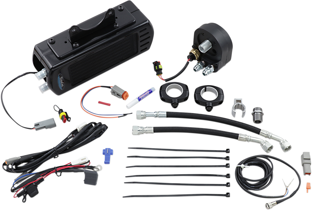 ULTRACOOL Side Mount Oil Cooler Kit - Gloss Black - Touring SMT-2G