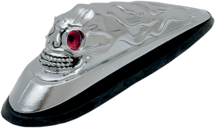 DRAG SPECIALTIES Skull Head - Illuminated Eyes - Chrome 91-6623R