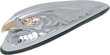 DRAG SPECIALTIES Eagle Head with Lights - Gold Eyes - Small - Chrome 91-6608-BC312