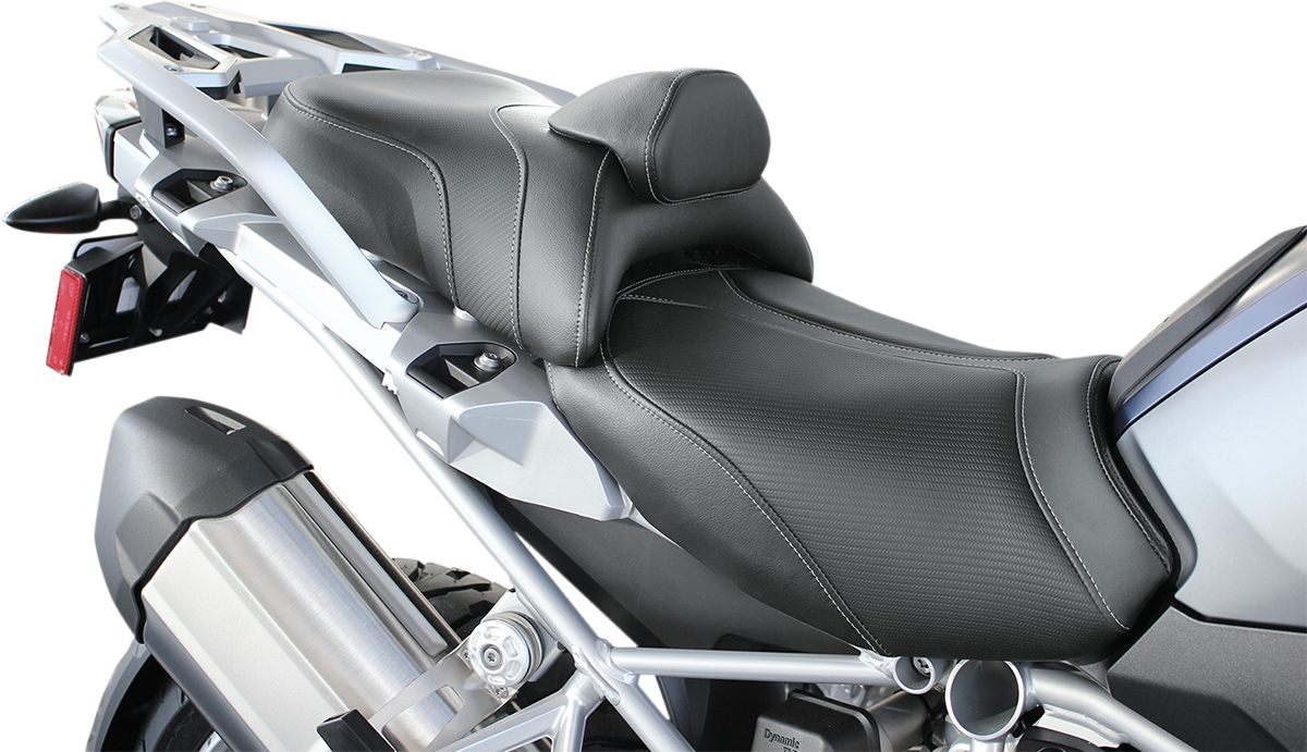 SADDLEMEN Adventure Tour Seat - Standard - Lumbar Backrest - Black - R1200GS '13-'23 0810-BM33R