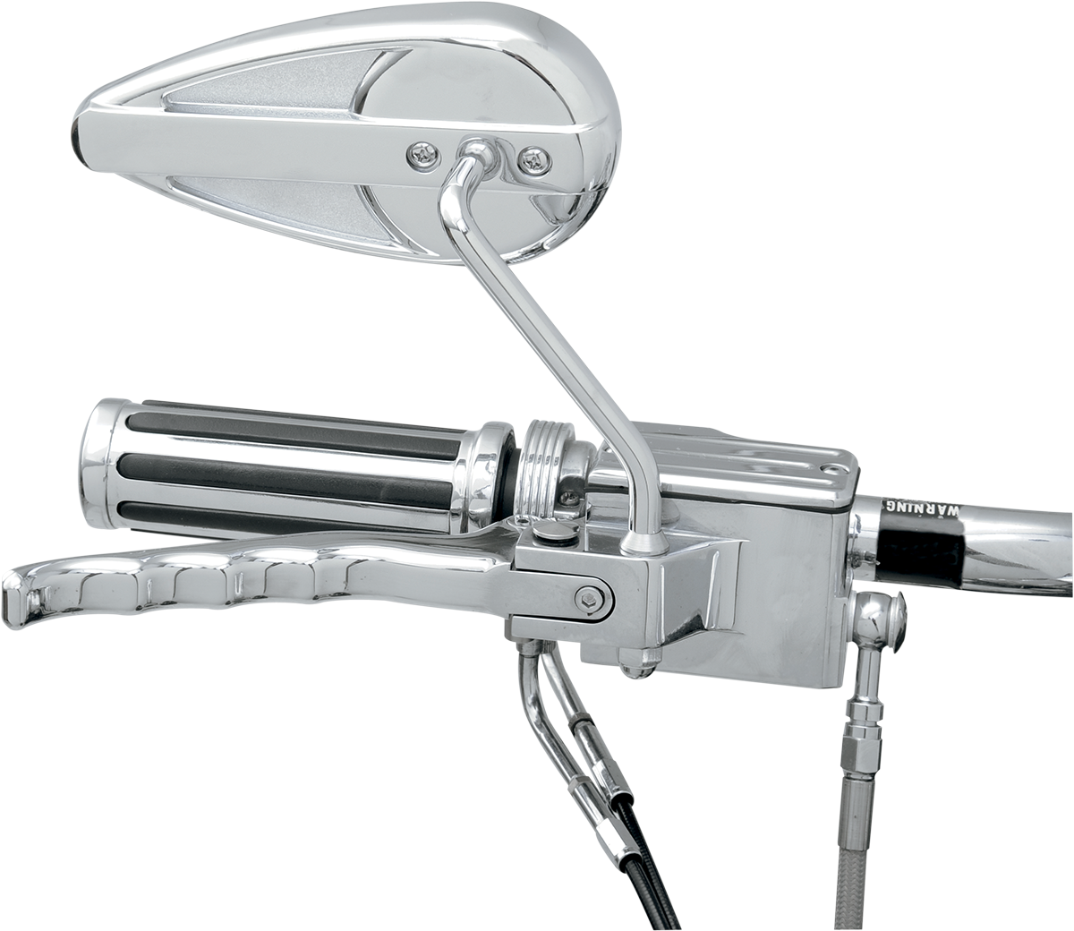 DRAG SPECIALTIES Mirror - Side View - Teardrop - Chrome - Right - Each KA-90S/R-BC335