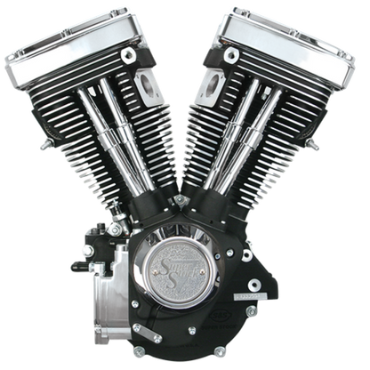 S&S Cycle 84-99 BT V80 Long Block Engine - Wrinkle Black