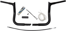 FAT BAGGERS INC. 1-1/4" EZ Install Pointed Top Handlebar Kit - 10" - Black 909110-B