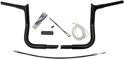 FAT BAGGERS INC. 1-1/4" EZ Install Pointed Top Handlebar Kit - 10" - Black 909110-B
