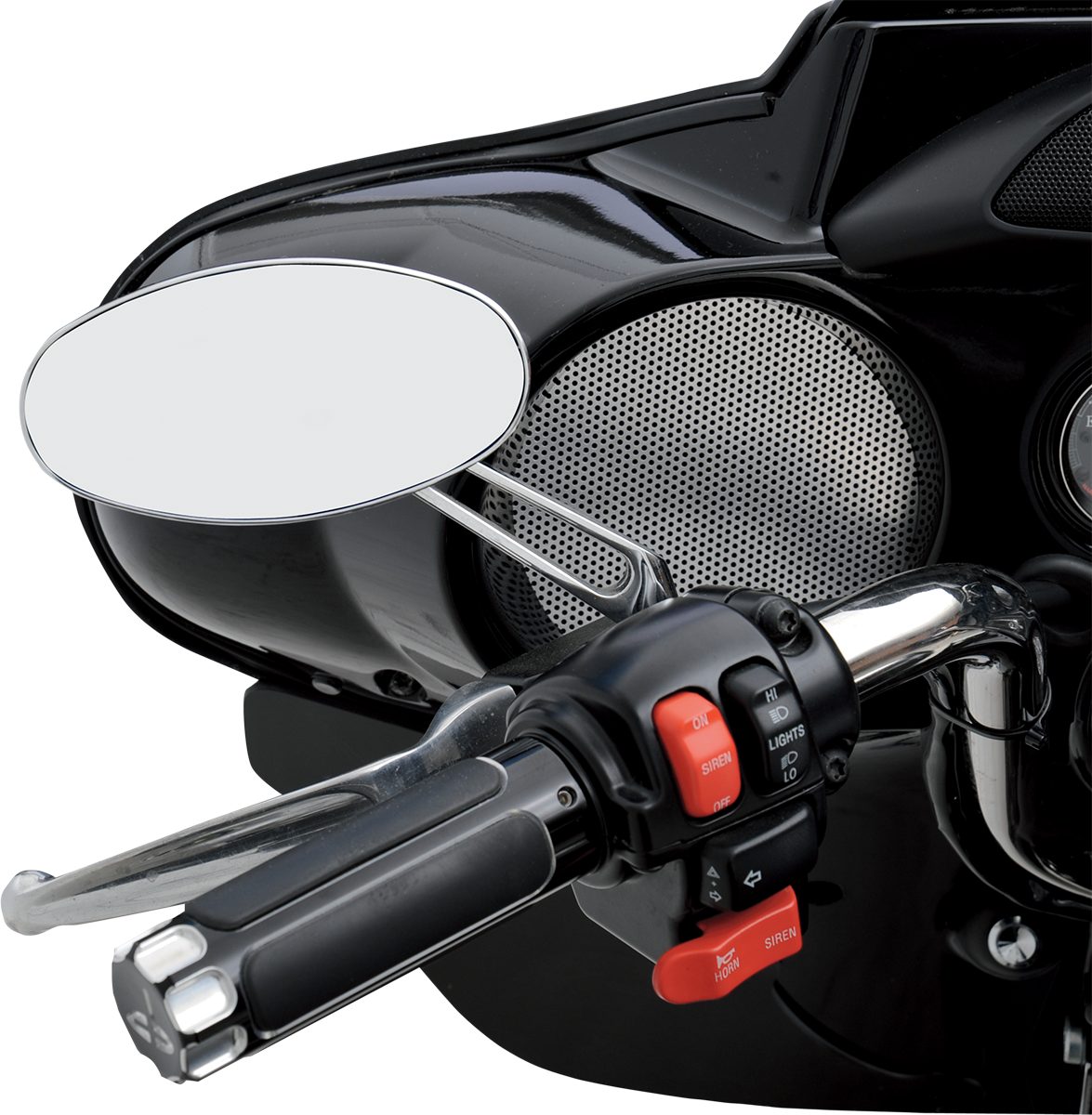 DRAG SPECIALTIES Mirror - Stealth I - Side View - Oval - Chrome 302166-BC3N-BX2