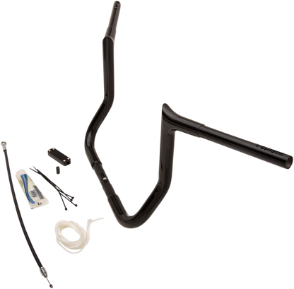 FAT BAGGERS INC. 1-1/4" EZ Install Pointed Top Handlebar Kit - 12" - Black 909112-B