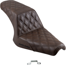 SADDLEMEN Step-Up Seat - Full Lattice Stitch - Brown - Bolt '13-'24 Y13-16-175BR