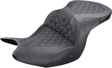 SADDLEMEN Heated Roadsofa™ Seat - Lattice Stitch - w/o Backrest - GL H18-07-182HCT