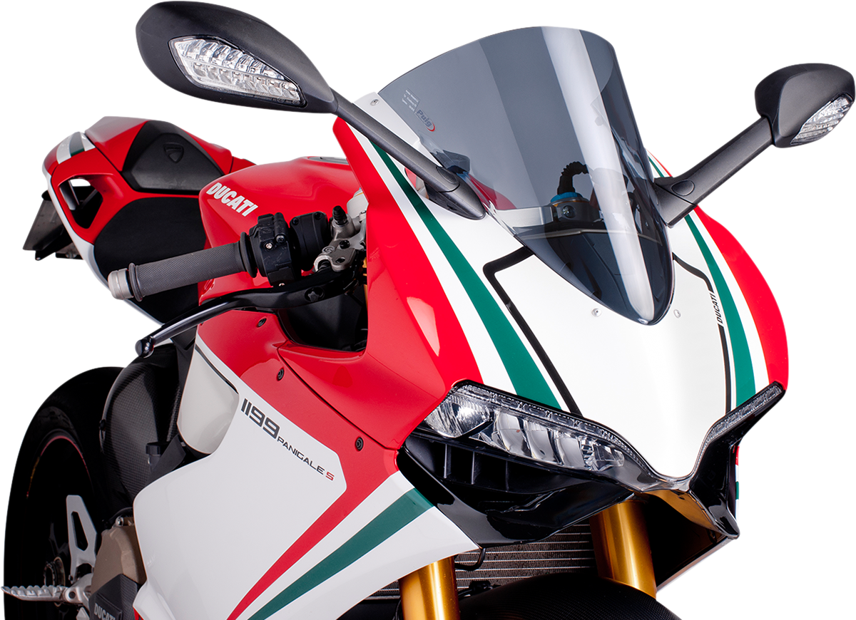 PUIG HI-TECH PARTS Race Windscreen - 15-3/4" - Smoke - Panigale 5990H