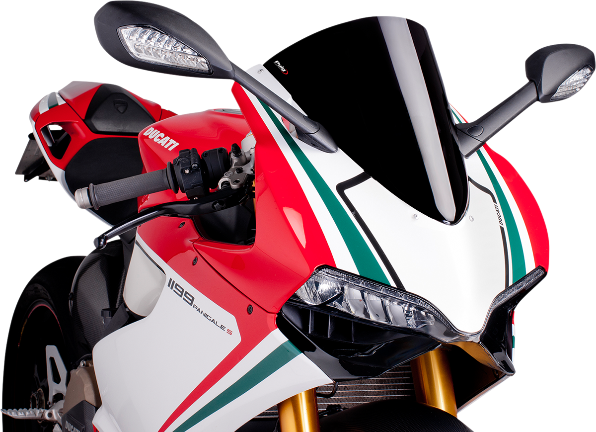PUIG HI-TECH PARTS Race Windscreen - 15-3/4" - Black - Panigale 5990N