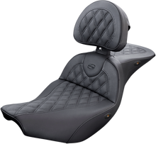 SADDLEMEN Heated Roadsofa™ Seat - Lattice Stitch w/ Backrest - Indian I14-07-182BRHCT