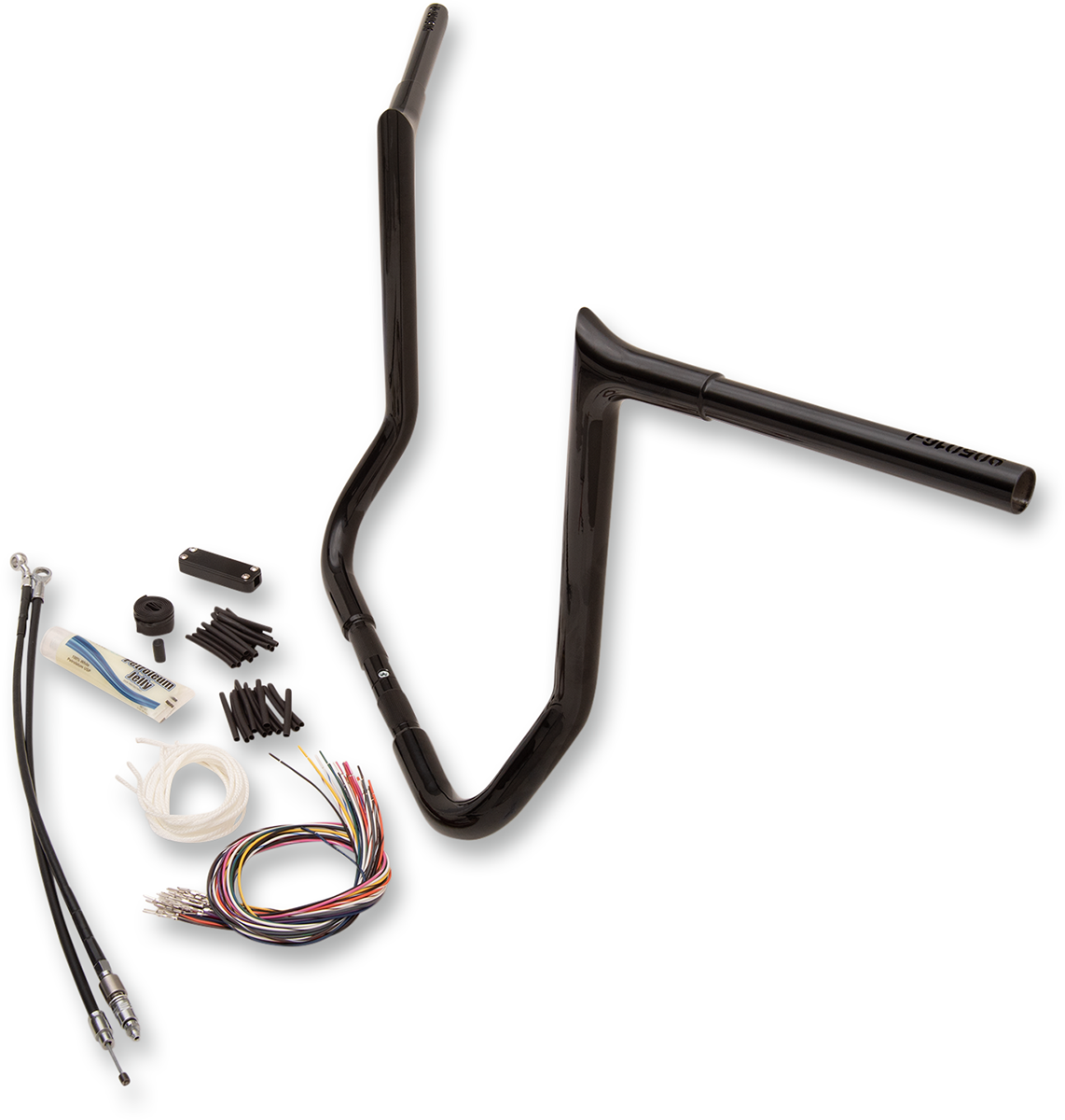 FAT BAGGERS INC. 1-1/4" EZ Install Pointed Top Handlebar Kit - 16" - Black 909116-B
