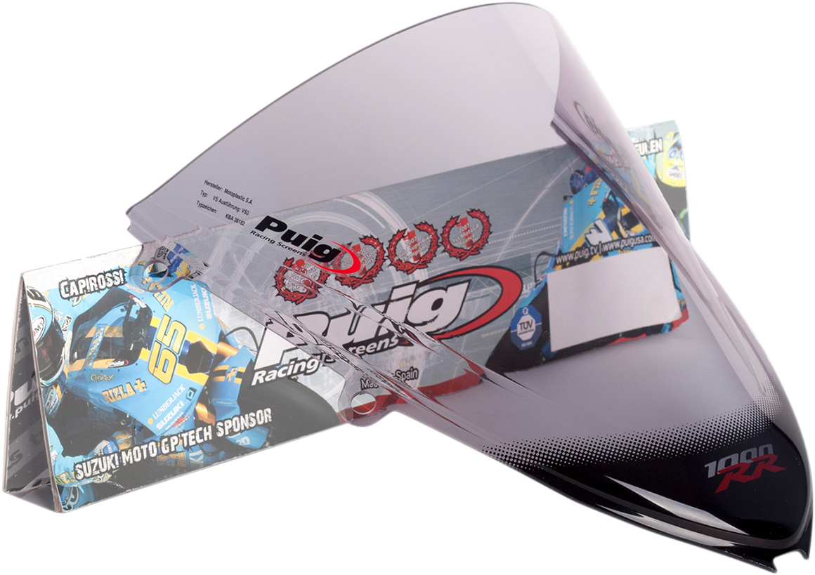PUIG HI-TECH PARTS Race Windscreen - 11-1/2" - Smoke - CBR1000RR 4623H