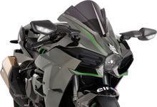 PUIG HI-TECH PARTS Race Windscreen - 13" - Dark Smoke - Ninja 7631F