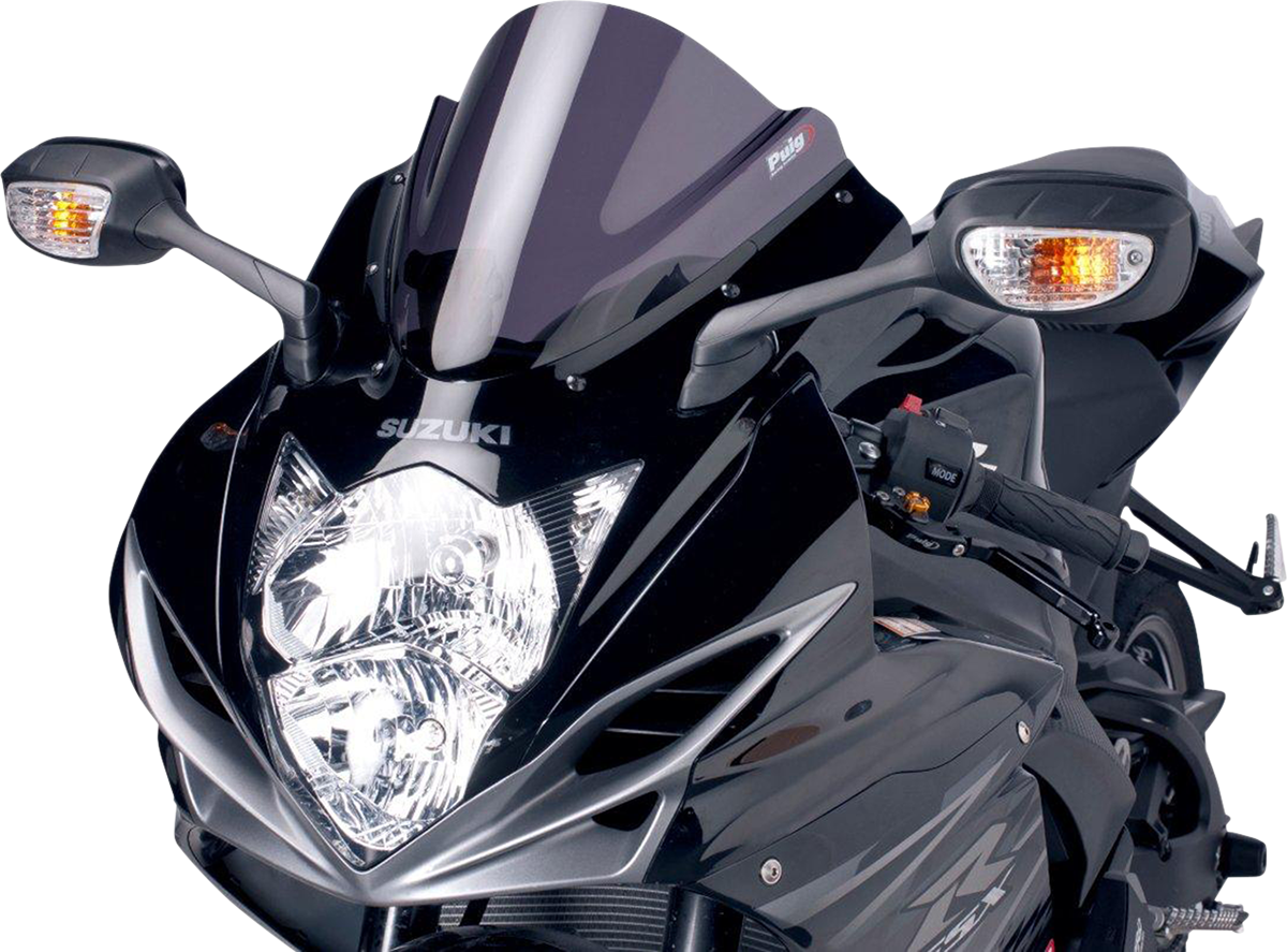 PUIG HI-TECH PARTS Race Windscreen - 11" - Dark Smoke - GSXR6/7 5605F