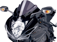 PUIG HI-TECH PARTS Race Windscreen - 11" - Dark Smoke - GSXR6/7 5605F