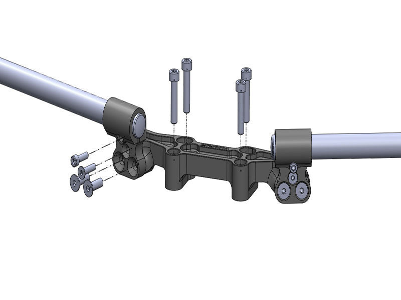 WOODCRAFT Kawasaki Ninja 650/650R Clipon Adapter Plate w/ Bars