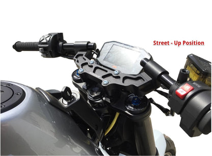 WOODCRAFT KTM 790 / 890 Duke R Clipon Riser Adapter Plate Kit W/ Bars