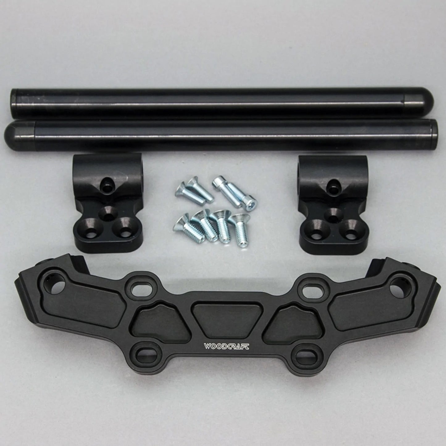 WOODCRAFT Yamaha FZ-09 (MT09) (2018+) / XSR900 (2022+) Clipon Riser Adapter Plate Kit W/ Bars
