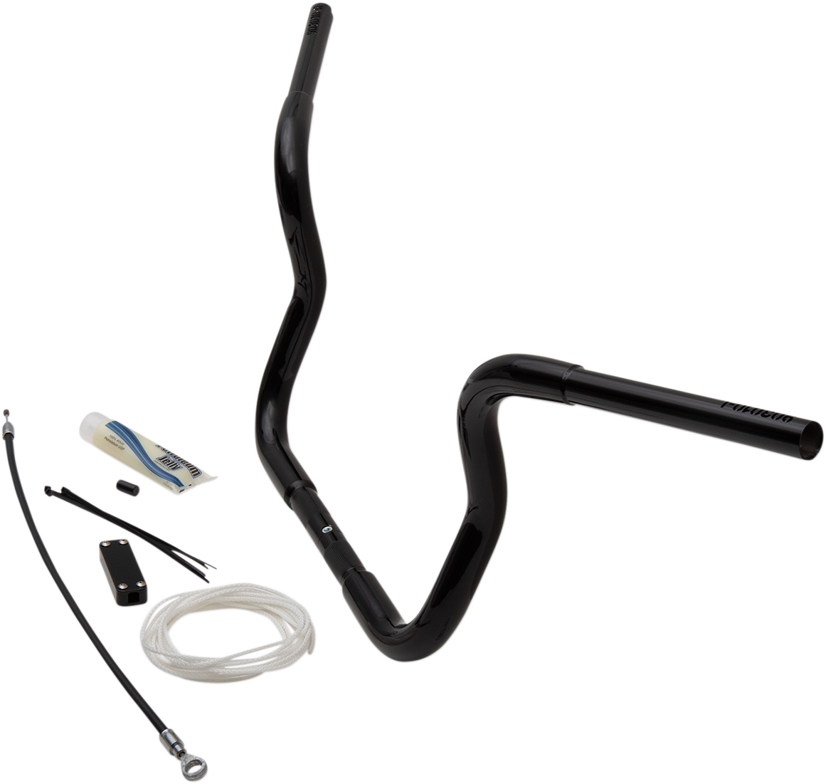 FAT BAGGERS INC. 1-1/4" EZ Install Round Top Handlebar Kit - 10" - Black 909410-B