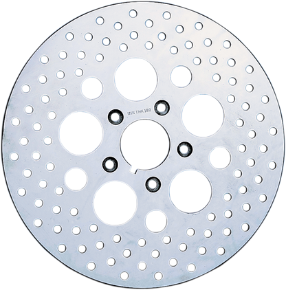 DRAG SPECIALTIES Drilled Brake Rotor - Rear - 11.5" - Harley-Davidson 060171ASP-BC648