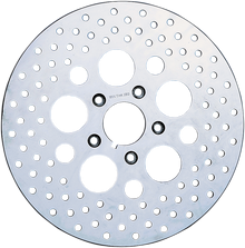 DRAG SPECIALTIES Drilled Brake Rotor - Front - 11.5" - Harley-Davidson 060176ASP-BC648
