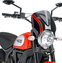 PUIG HI-TECH PARTS New Generation Windscreen - 12-1/4" - Smoke - Scrambler 7652H
