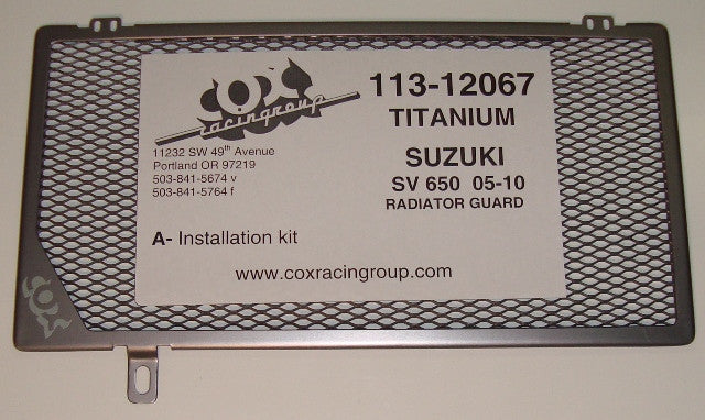 Cox Racing Radiator Guards for the Suzuki SV650 (05-10)